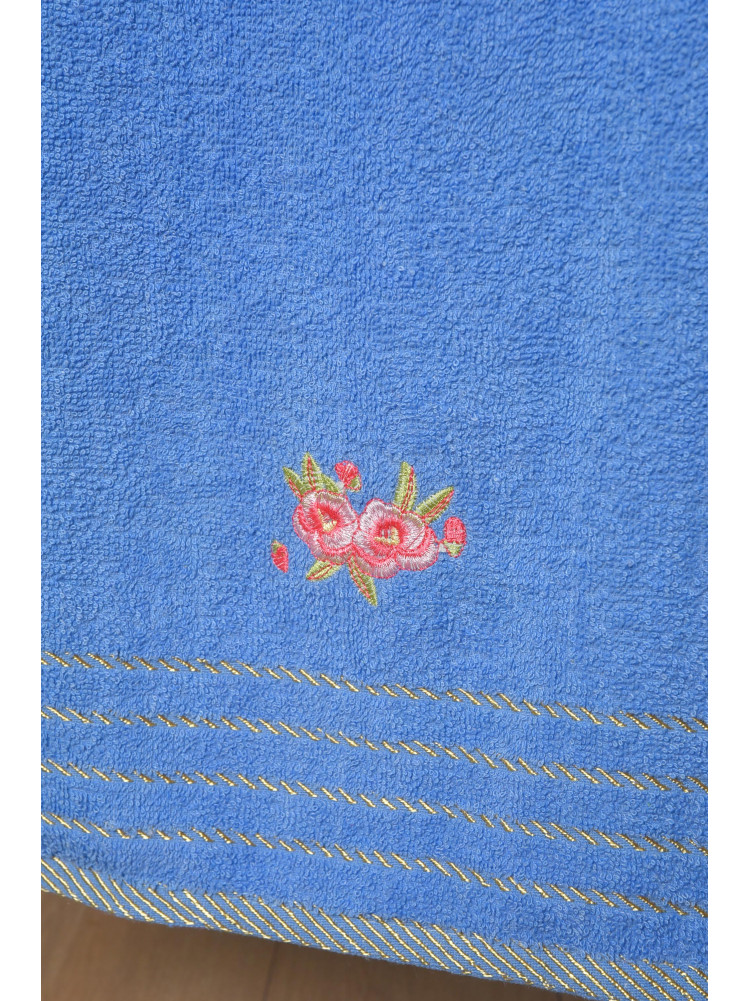Полотенце для лица махровое синего цвета 766-4 164150C