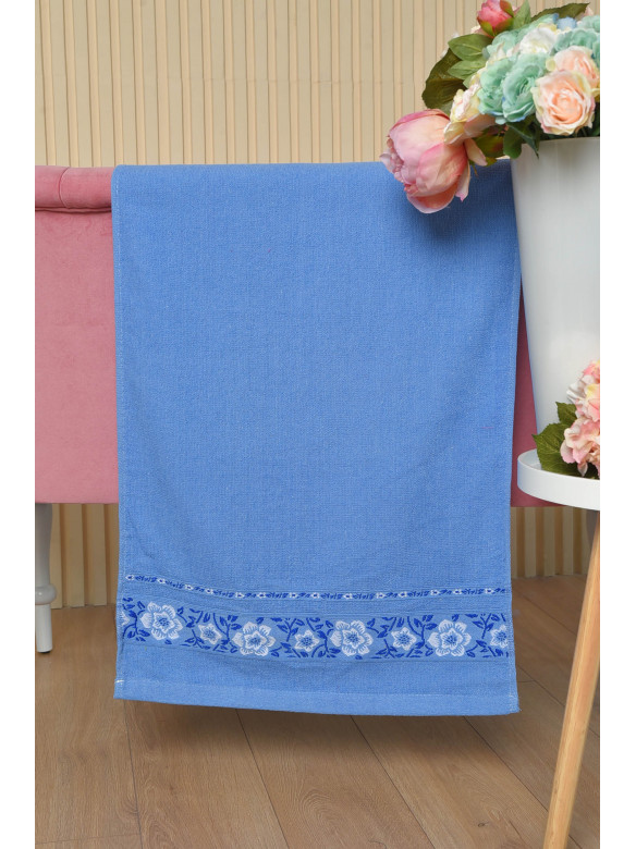 Полотенце для лица махровое синего цвета 560-38 164171C