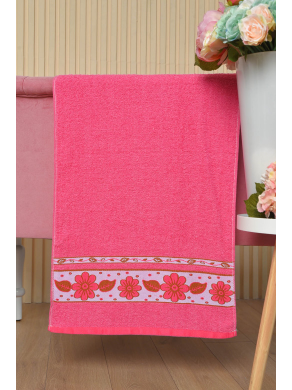 Полотенце для лица махровое розового цвета 61-52 164179C