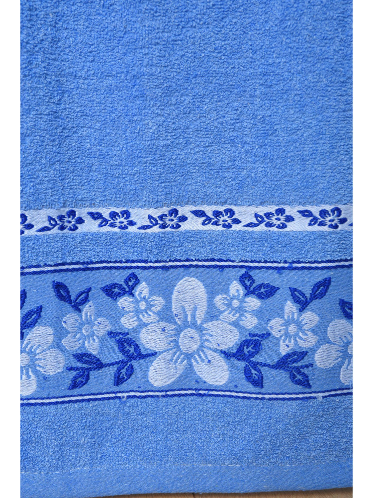 Рушник банний махровий синього кольору 164199C