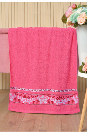 Полотенце банное махровое розового цвета 164200C
