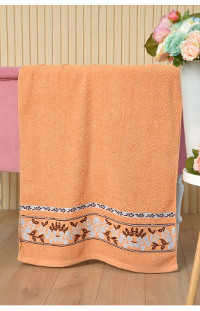 Полотенце банное махровое оранжевого цвета 164201C