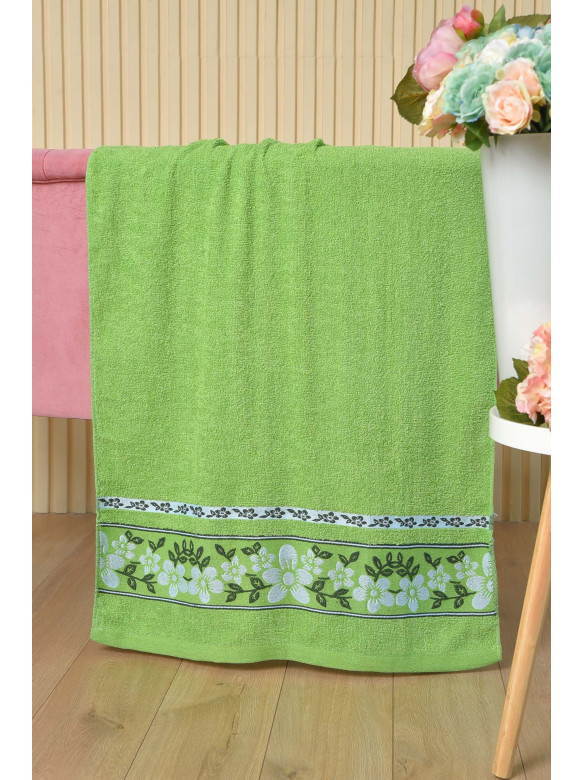 Полотенце банное махровое зеленого цвета 164204C