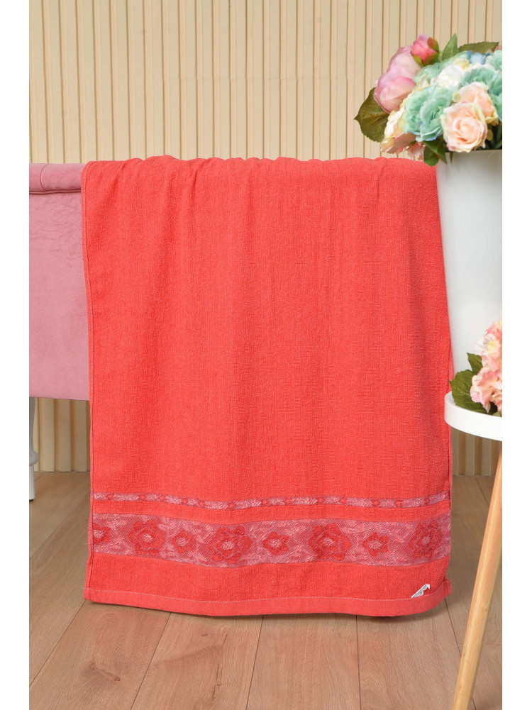 Полотенце банное махровое красного цвета 164210C