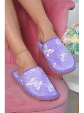 Капці домашні жіночі бузкового кольору 164235C Капці домашні жіночі бузкового кольору 164235C