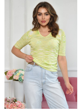 Футболка жіноча салатового кольору розмір 46-48 82273 164638C Футболка жіноча салатового кольору розмір 46-48 82273 164638C
