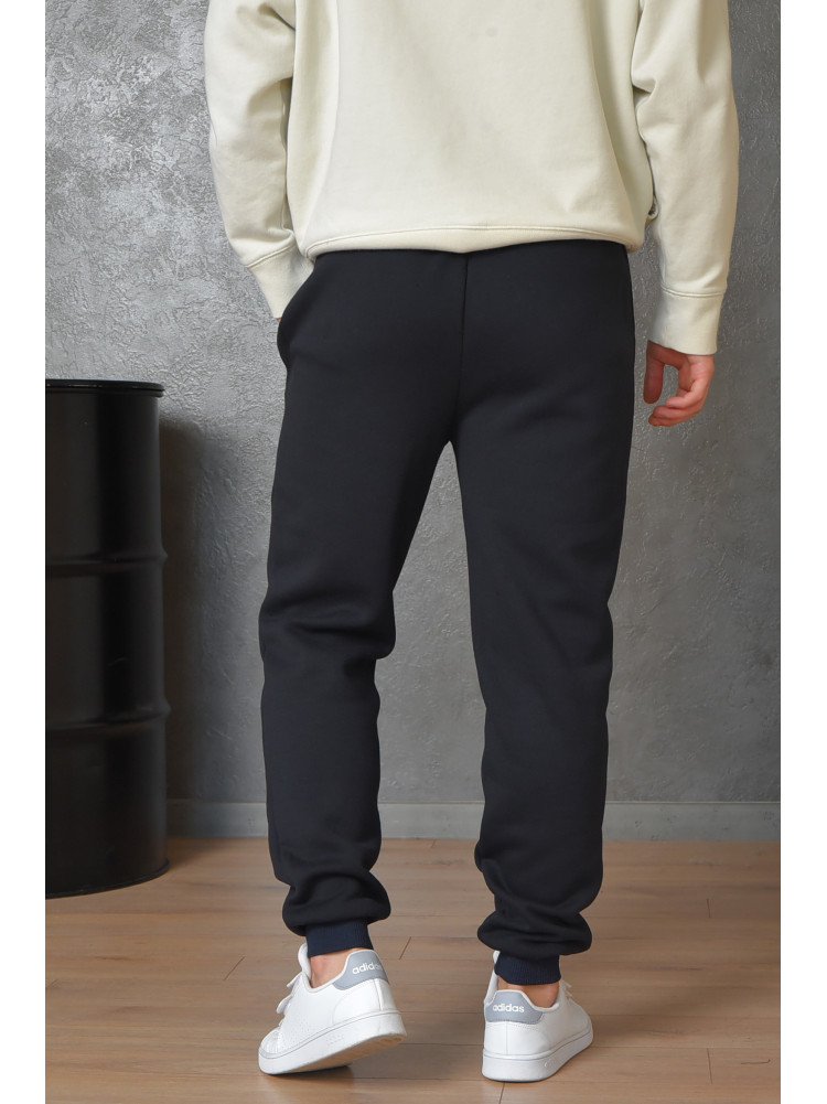 Спортивні штани чоловічі на флісі чорного кольору 02 165023C