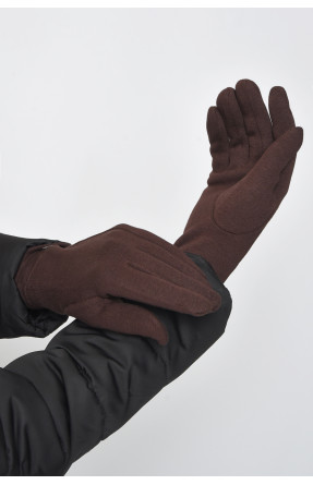 Перчатки женские на меху коричневого цвета размер 8 013 165059C
