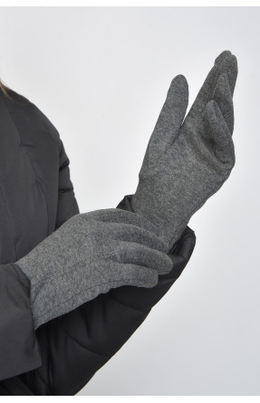 Перчатки женские на меху темно-серого цвета размер 7,5 013 165070C