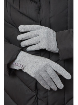 Перчатки женские на меху серого цвета размер 7 015 165079C Перчатки женские на меху серого цвета размер 7 015 165079C