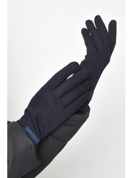 Рукавички жіночі на хутрі темно-синього кольору розмір 6 017 165115C Рукавички жіночі на хутрі темно-синього кольору розмір 6 017 165115C