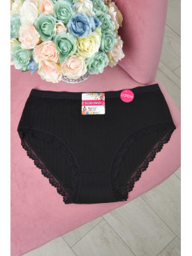 Трусы женские полубатальные черного цвета 3540 165117C