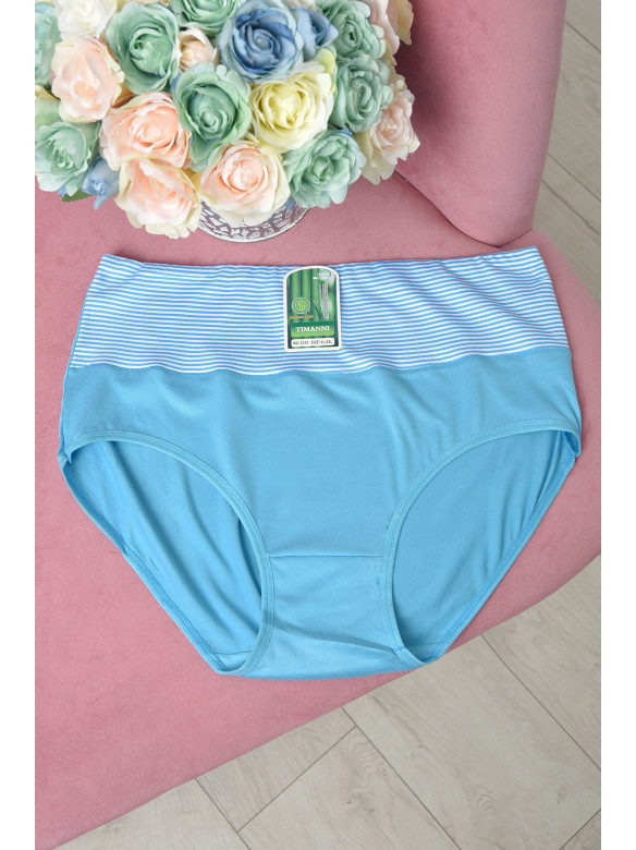Трусы женские полубатальные голубого цвета 3101 165128C