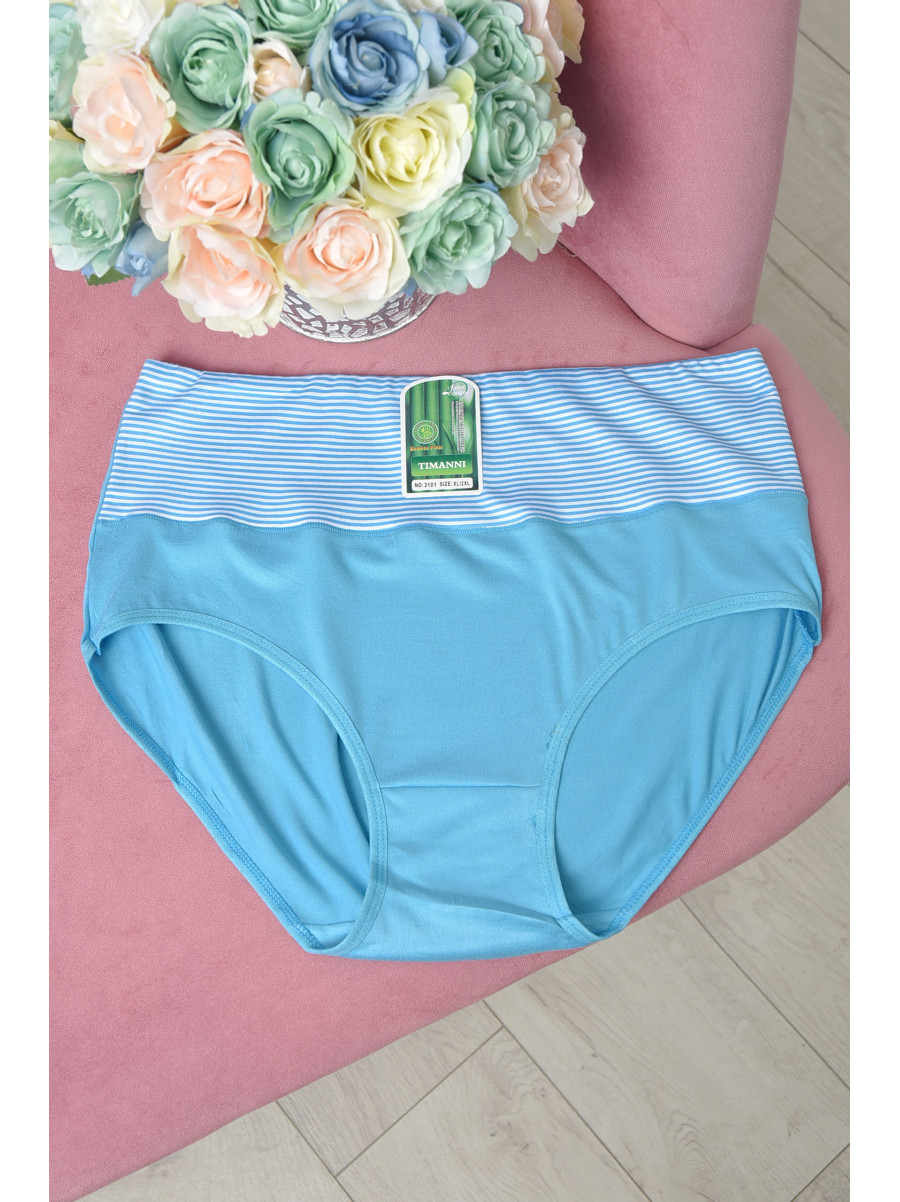 Трусы женские полубатальные голубого цвета 3101 165128C