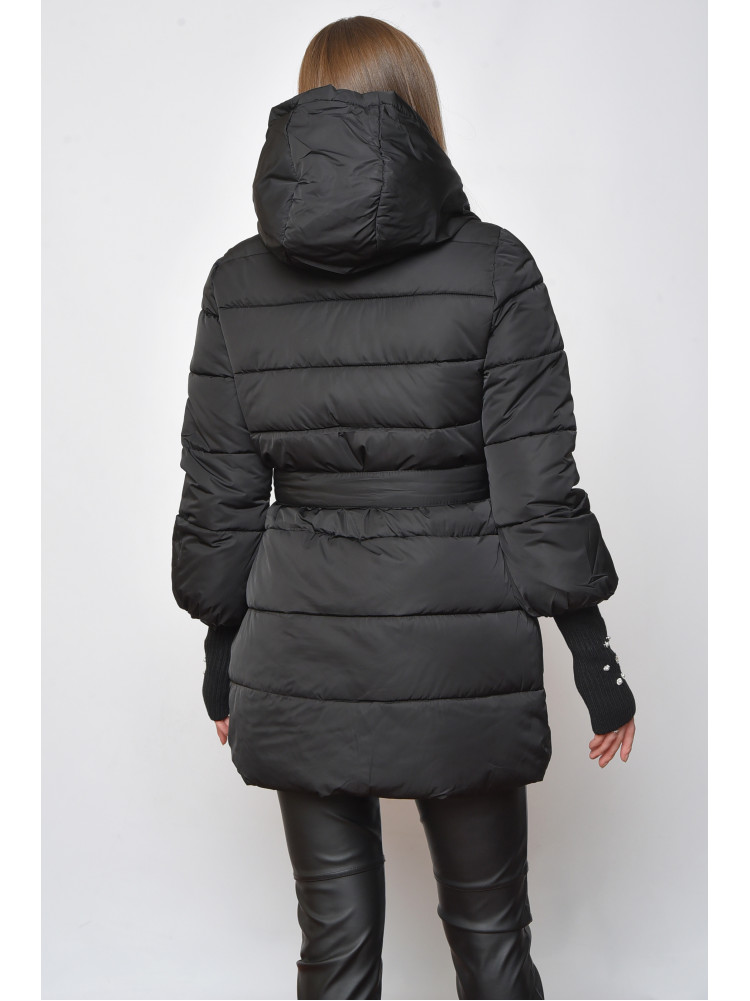 Куртка женская черного цвета 5219 165321C