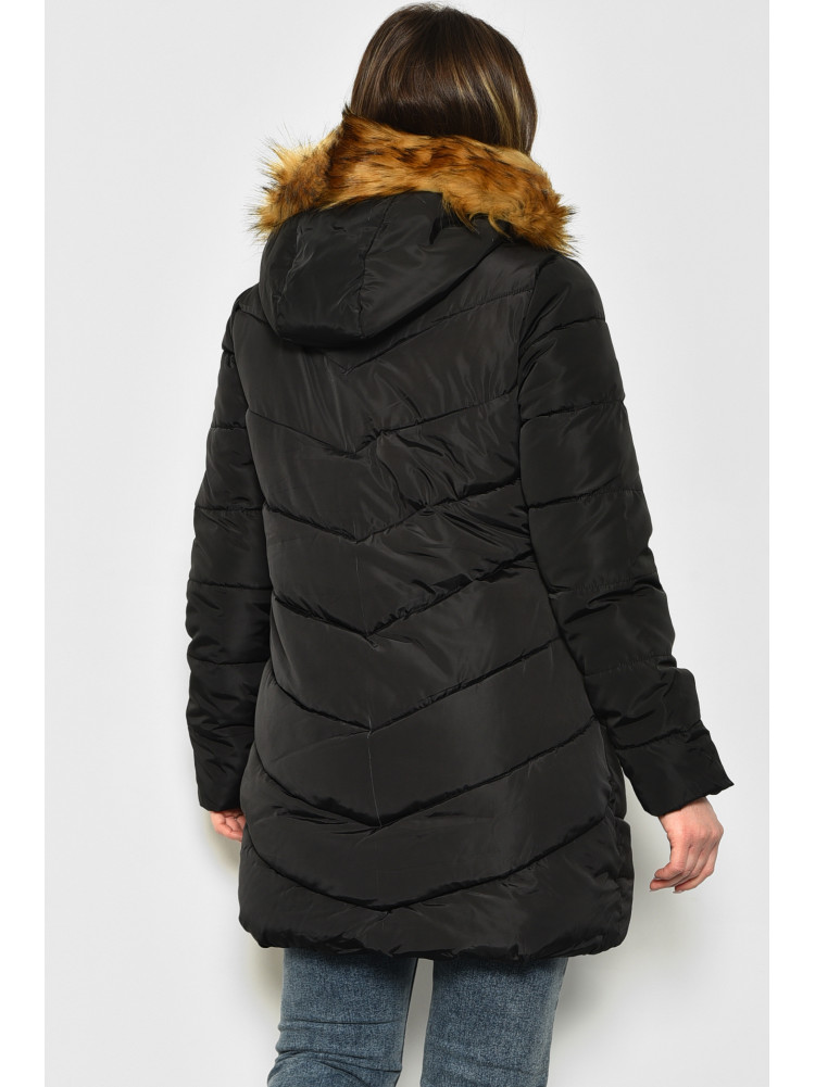 Куртка женская черного цвета 001 165327C