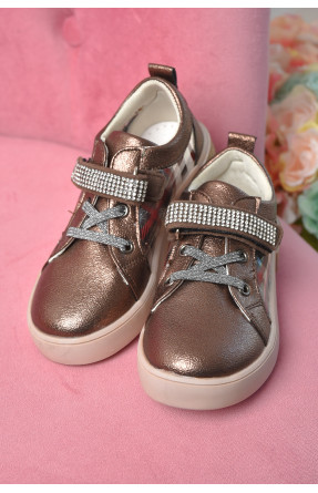 Кросівки дитячі для дівчинки демісезонні коричневого кольору 7063 165340C