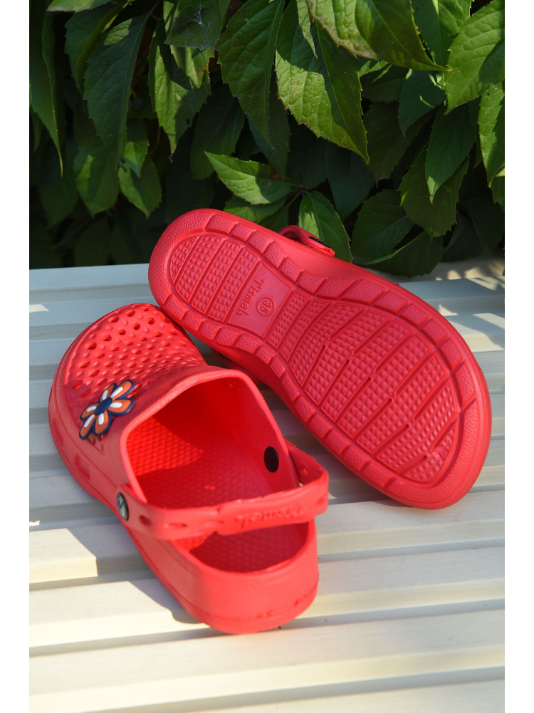 Кроксы детские для девочки красного цвета ТС-01 165368C