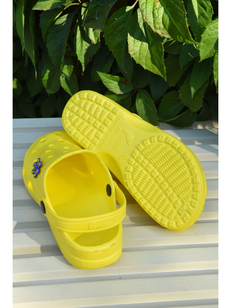 Кроксы детские для девочки желтого цвета SV-017 165370C
