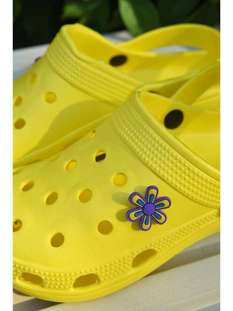 Кроксы детские для девочки желтого цвета SV-017 165370C