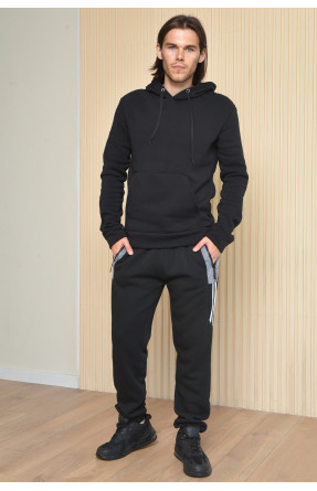 Спортивные штаны мужские на флисе черного цвета 405 165452C