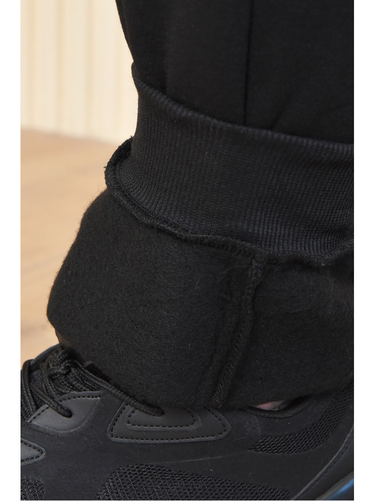Спортивні штани чоловічі на флісі чорного кольору 402 165454C