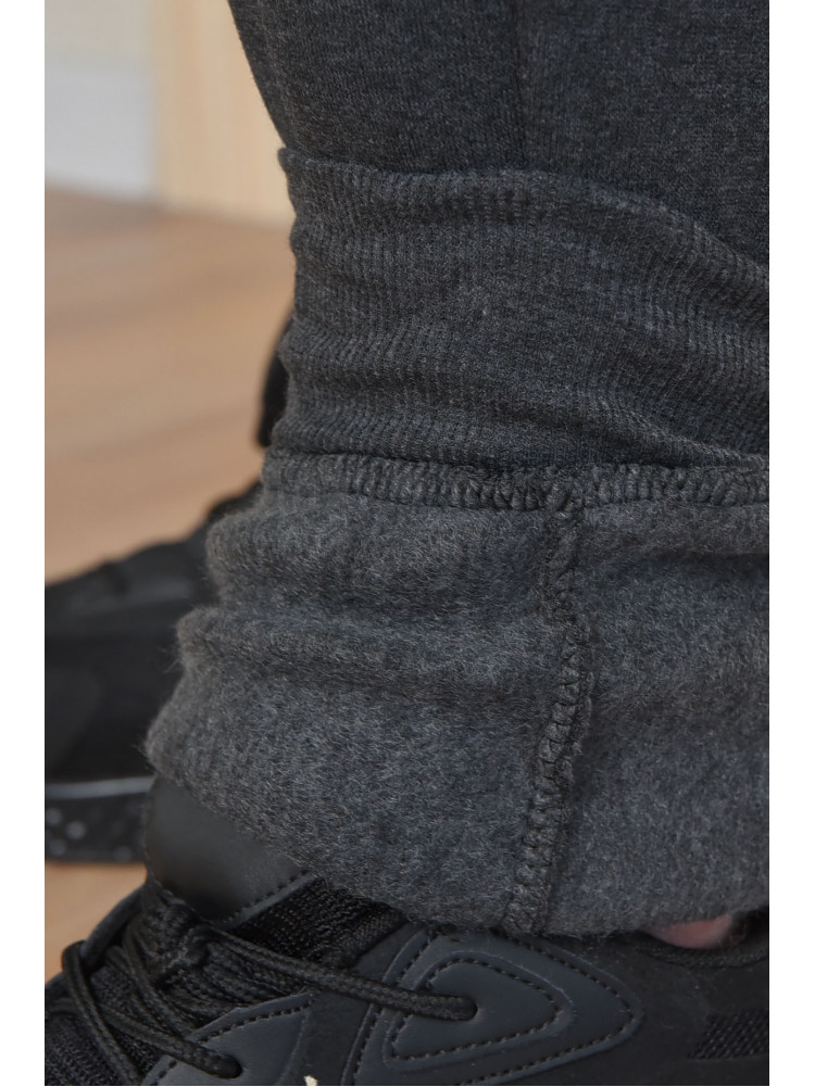Спортивные штаны мужские на флисе темно-серого цвета 6120 165464C