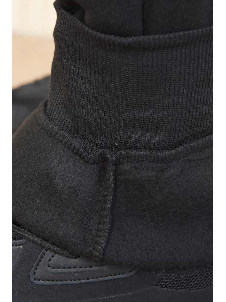 Спортивные штаны мужские на флисе черного цвета 6120 165465C