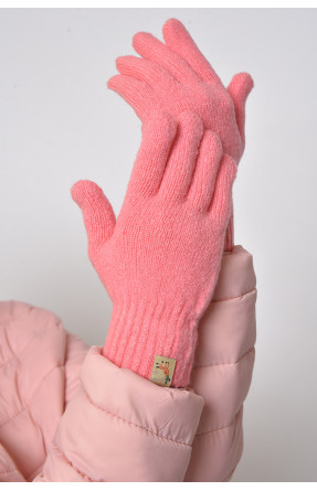 Перчатки женские утепленные розового цвета 3838 165759C