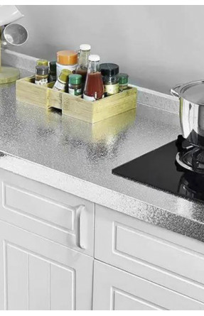 Самоклеющаяся водонепроницаемая алюминиевая фольга для кухонных поверхностей 60см*3м 166023C