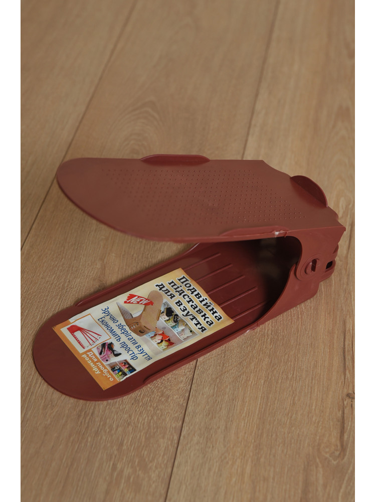 Подвійна підставка для взуття коричневого кольору 166061C