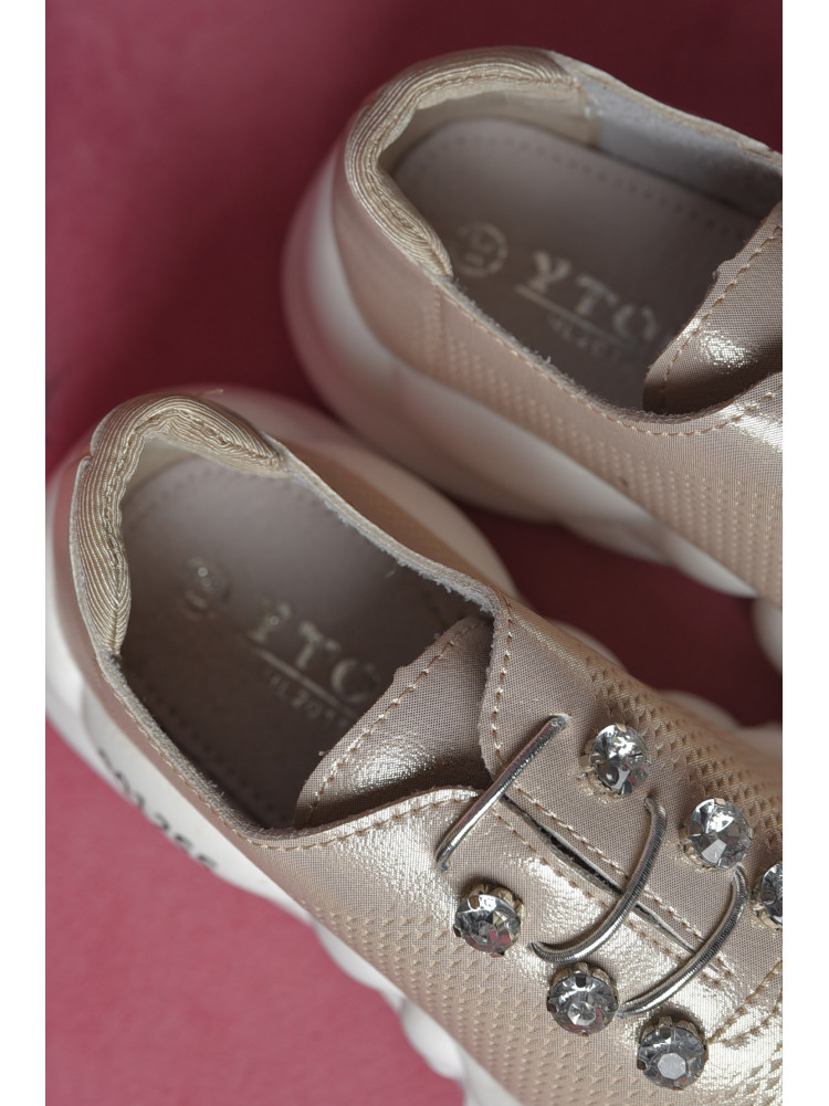 Кросівки дитячі для дівчинки демісезонні бежевого кольору HL2015-8 166110C