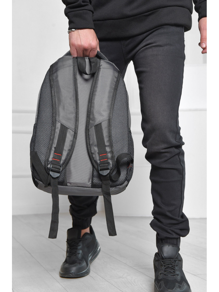 Рюкзак мужской однотонный серого цвета 166203C