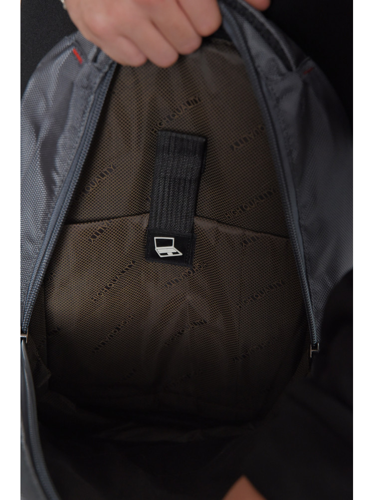 Рюкзак мужской однотонный серого цвета 166203C
