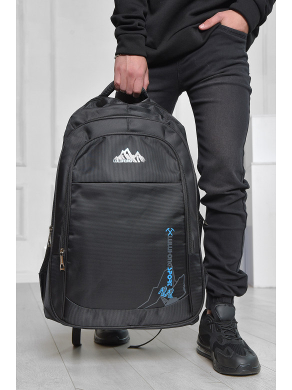 Рюкзак мужской однотонный черного цвета 297 166241C