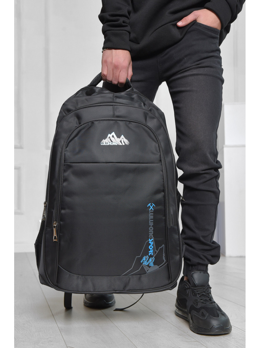 Рюкзак мужской однотонный черного цвета 297 166241C