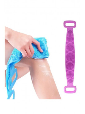 Двостороння силіконова мочалка-масажер для тіла Silica Gel Bath Brush 166420C
