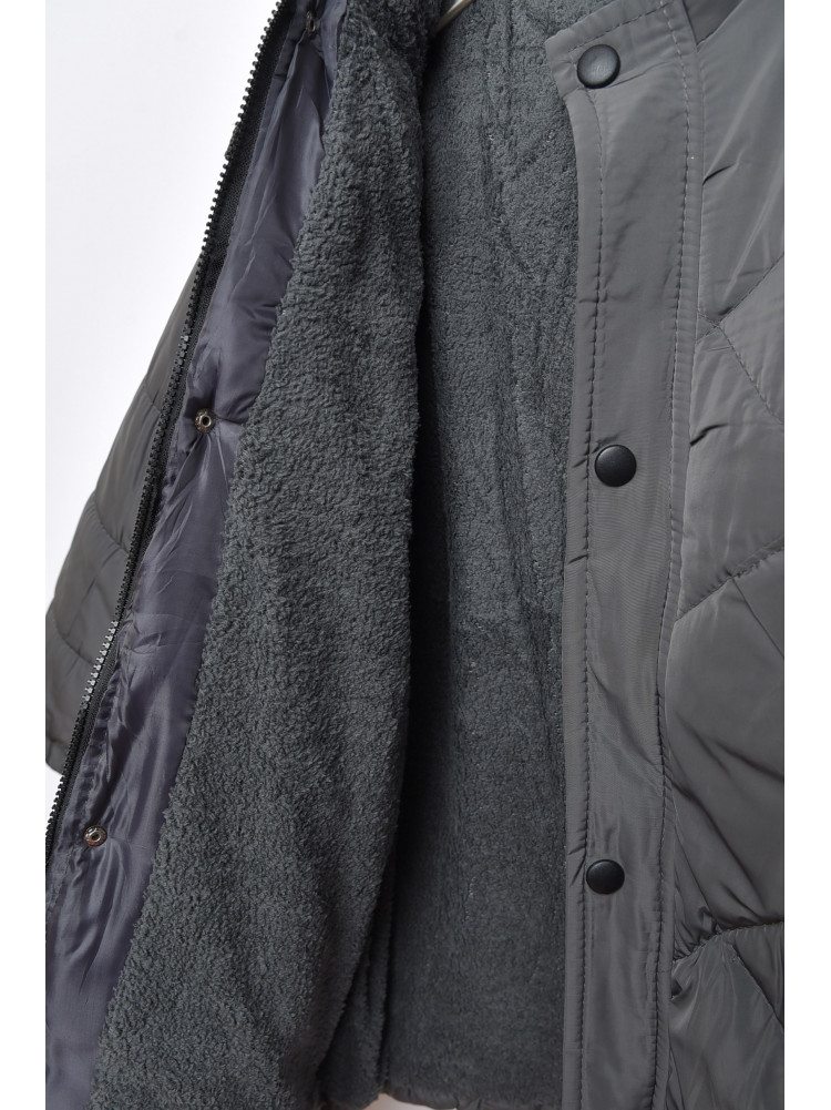 Куртка детская зимняя для мальчика темно-серого цвета 215 166566C