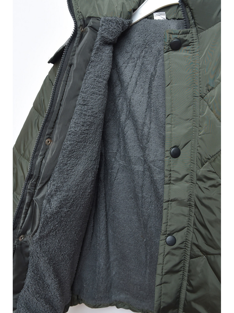 Куртка детская зимняя для мальчика цвета хаки 215 166568C