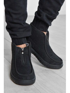 Бурки чоловічі на хутрі чорного кольору 166593C Бурки чоловічі на хутрі чорного кольору 166593C