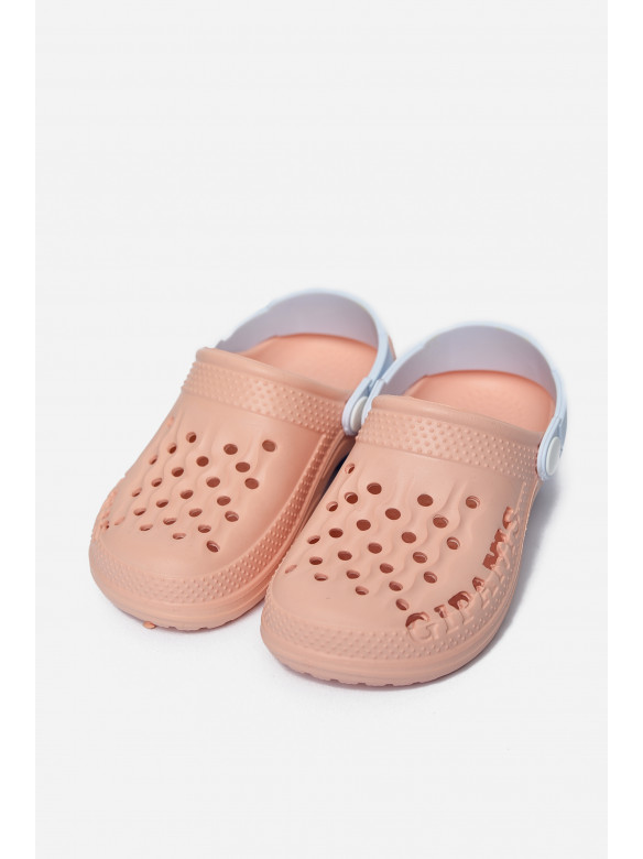 Кроксы детские для девочки персикового цвета DS-009 166714C