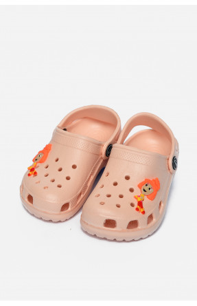 Кроксы детские для девочки персикового цвета 3001-187 166716C