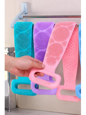 Двусторонняя силиконовая мочалка-массажер для тела Silica Gel Bath Brush 166782C
