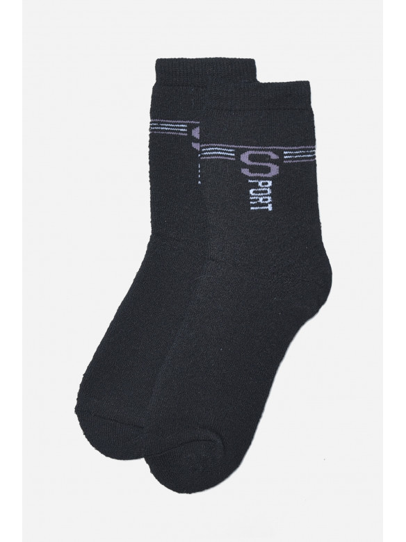 Шкарпетки чоловічі махрові чорного кольору розмір 40-45 774 166896C