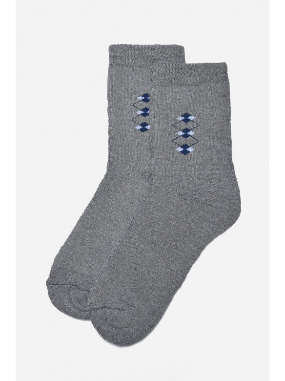 Шкарпетки чоловічі махрові сірого кольору розмір 40-45 773 166903C