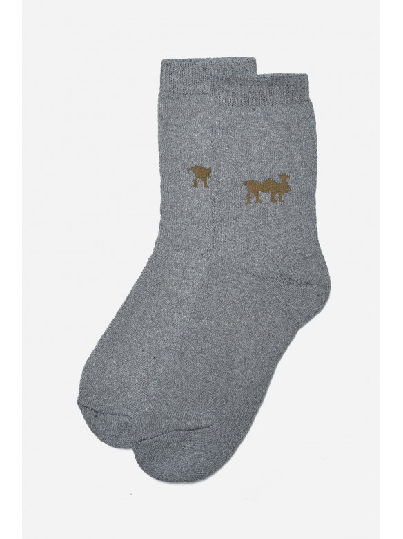 Шкарпетки чоловічі махрові сірого кольору розмір 42-48 308 166909C