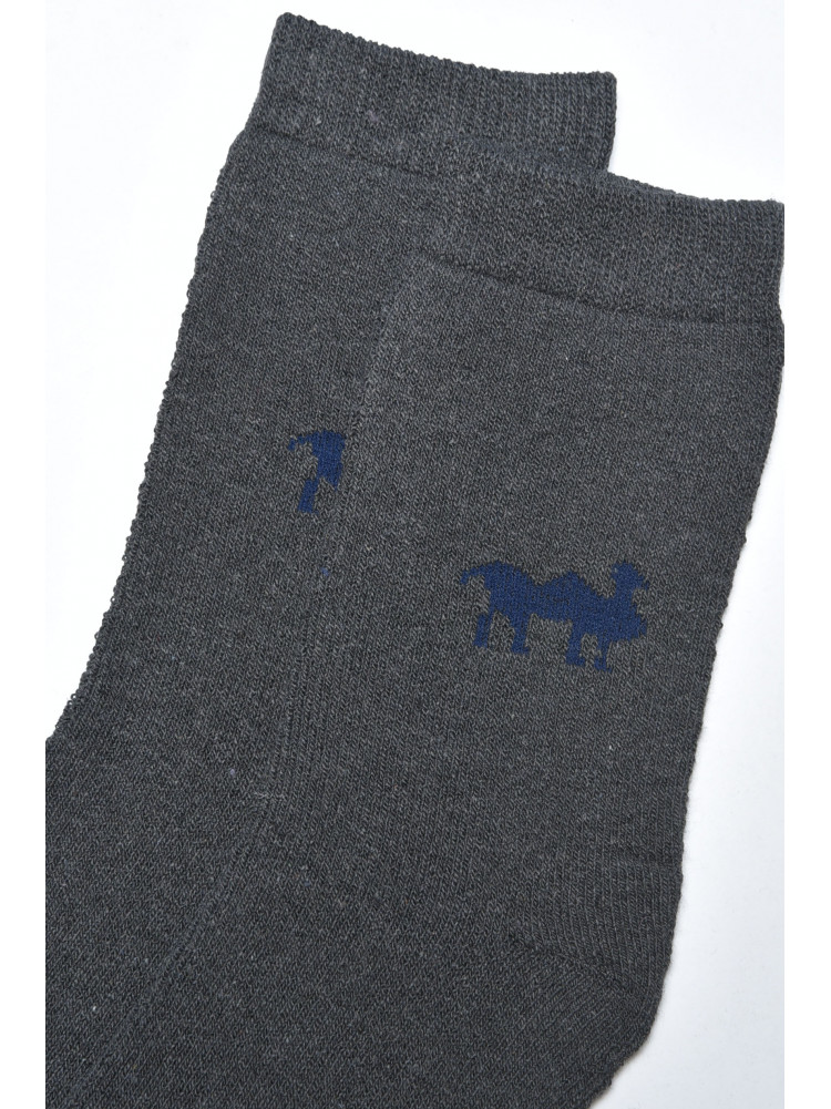 Носки махровые мужские темно-серого цвета размер 42-48 308 166913C