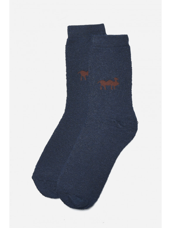 Шкарпетки чоловічі махрові темно-синього кольору розмір 42-48 308 166915C