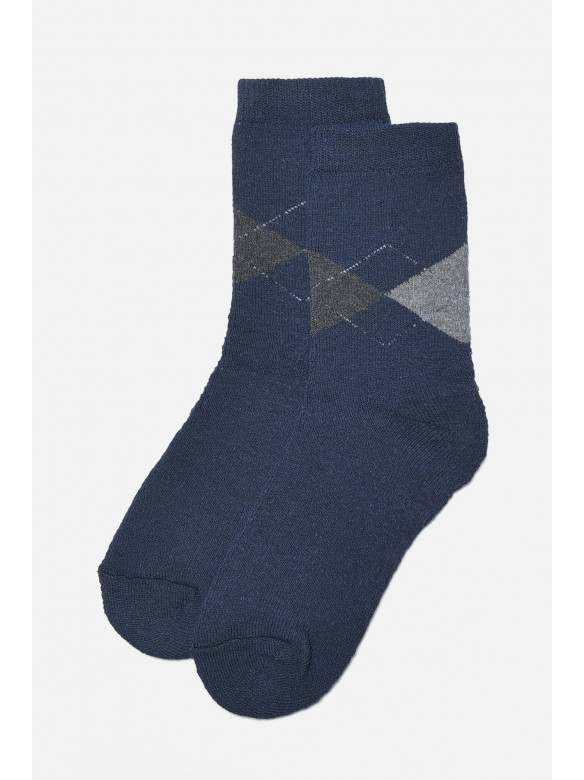 Шкарпетки чоловічі махрові темно-синього кольору розмір 42-48 309 166921C