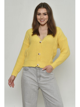 Кофта жіноча жовтого кольору розмір 46 167043C Кофта жіноча жовтого кольору розмір 46 167043C